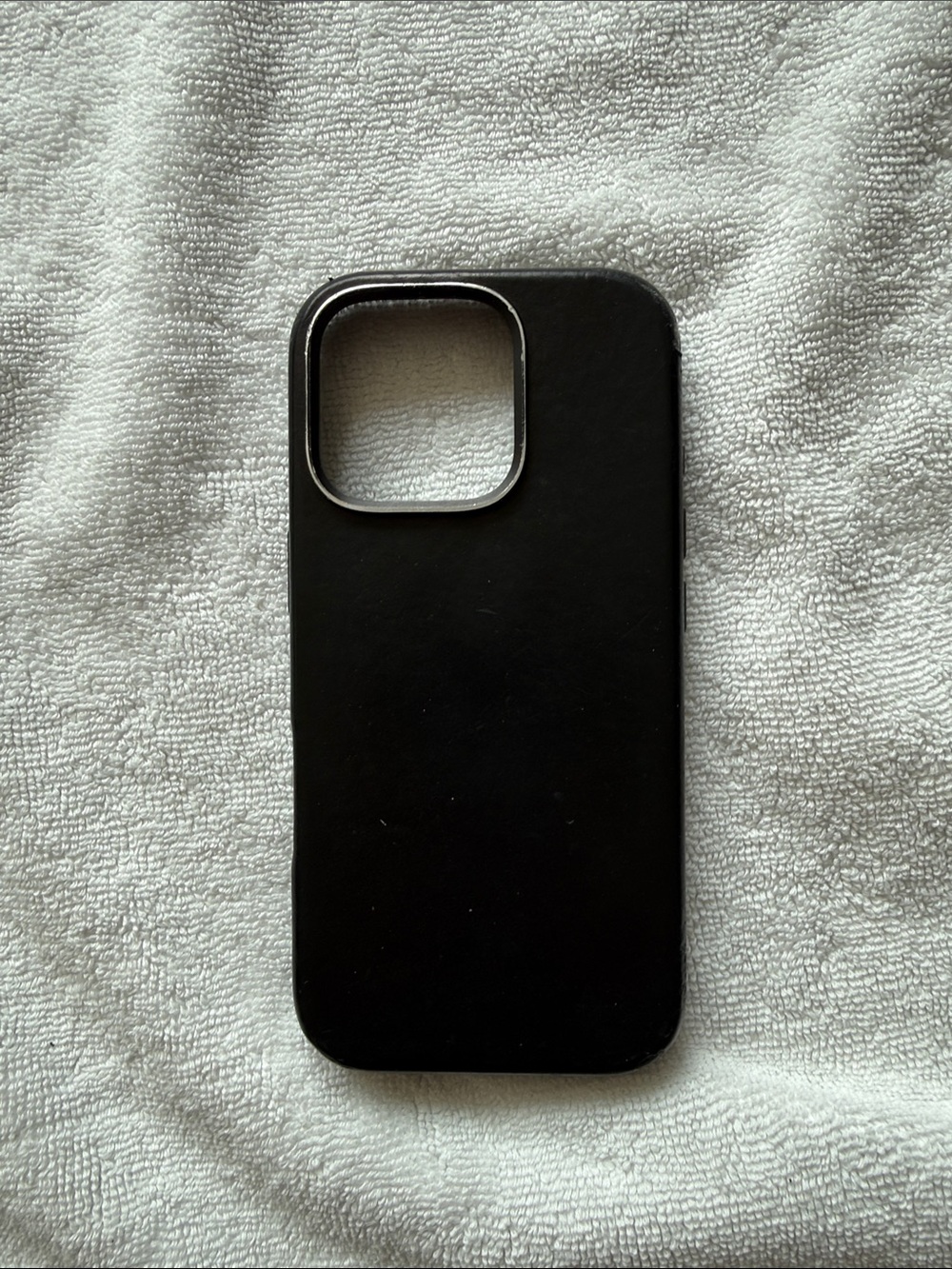 Genuine Leather iPhone 16 Pro Case Black Embossed AB Monogram Luxury